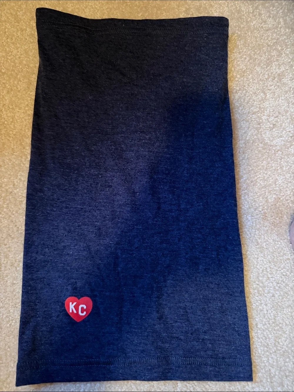 Kids Navy Tube Skirt with Red Heart Detail